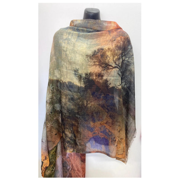 Chrisea Designs - 'Pilbara Beauty' Wool/Silk Wrap (cde095)