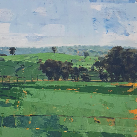 Ric Burkitt - 'The Gravel Road' 2025, Acrylic on Board (rbur032)