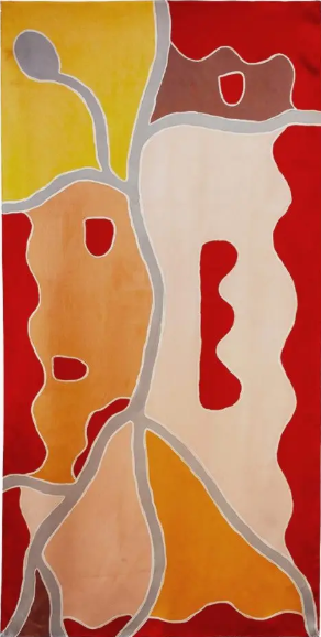 'Goordim' by Cathy Ward, 100% Silk Satin Scarf - Represented by One of Twelve (m/oft011)