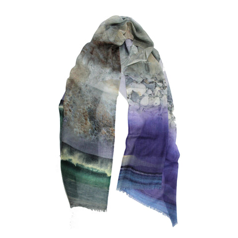 Chrisea Designs - 'Stormy Beach Walk' Wool/Silk Wrap (cde103)
