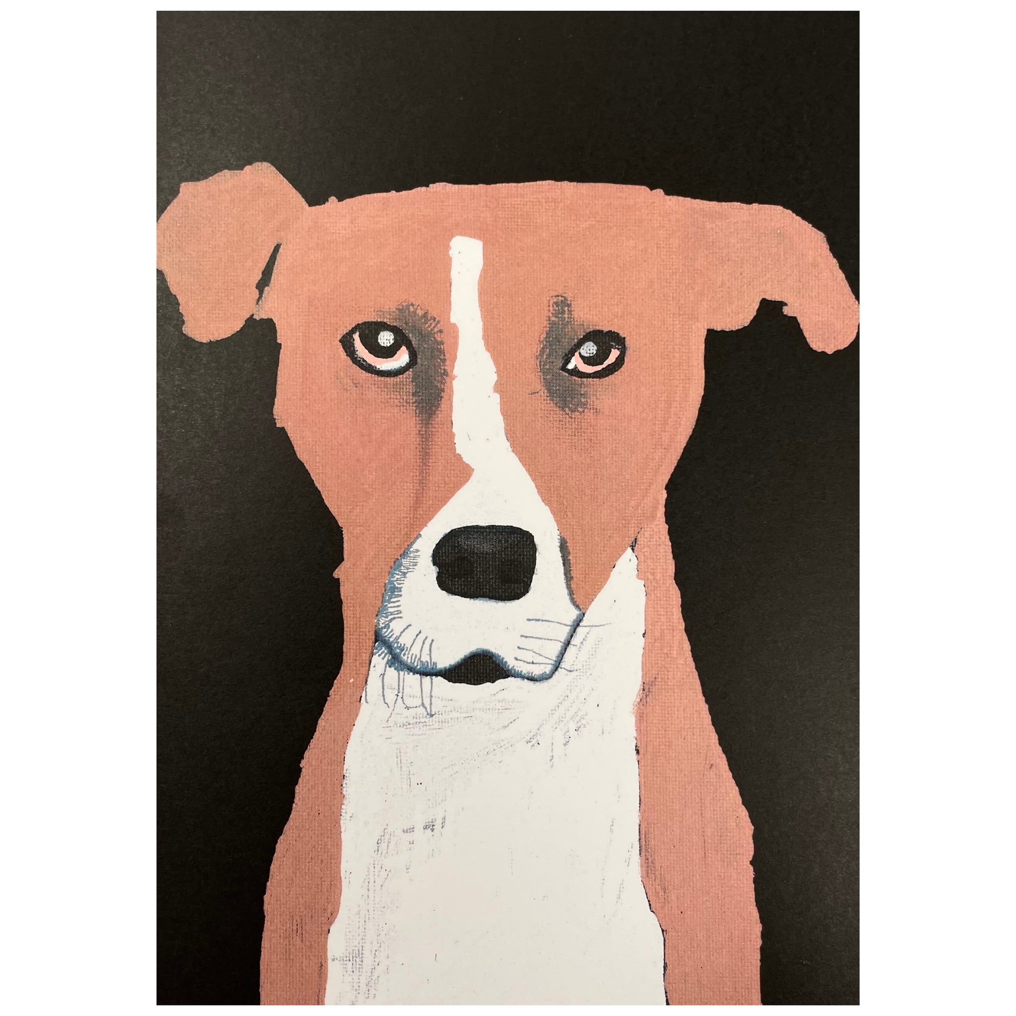 Jessie and Her Dogs - 'Scabbers' A3 Print (jra016)