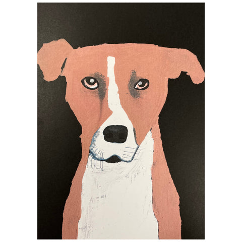 Jessie and Her Dogs - 'Scabbers' A3 Print (jra016)