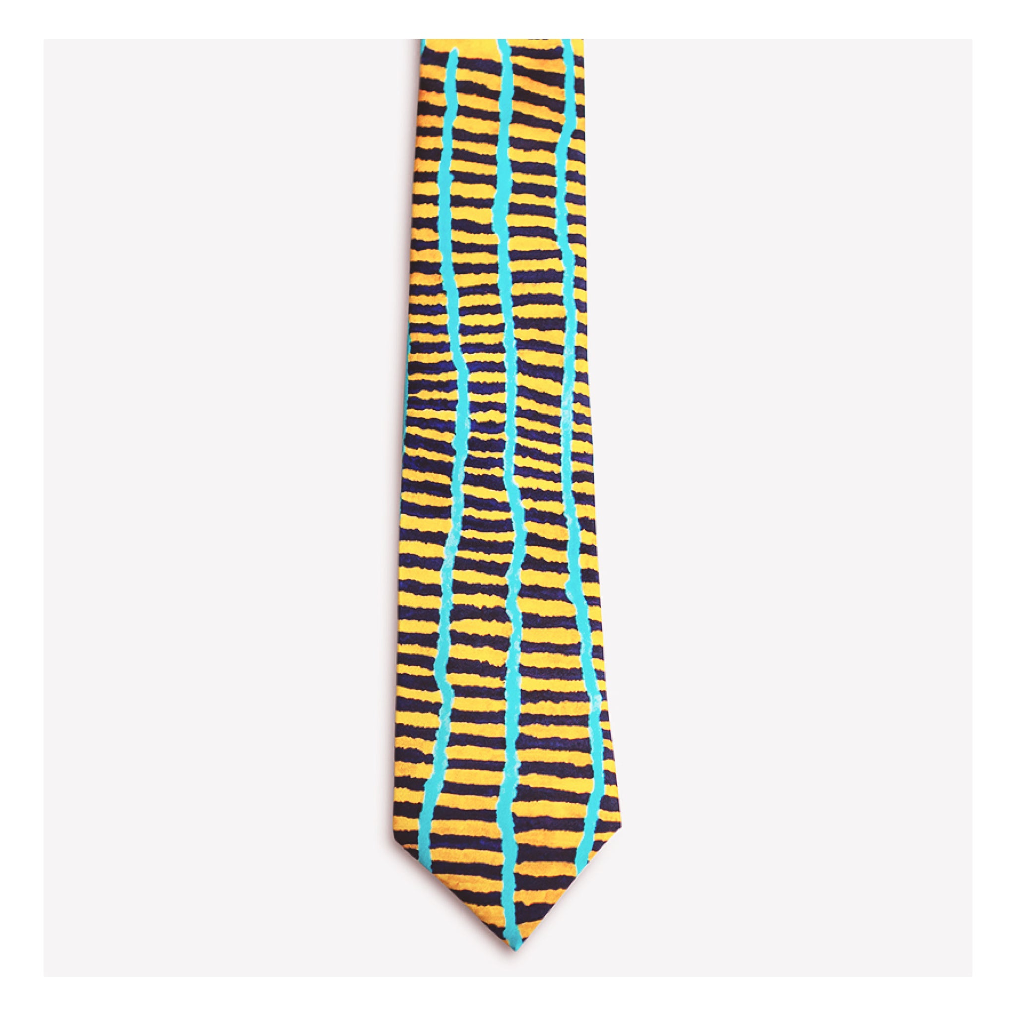 'Kulyakartu Ngurra' by Wokka Taylor, 100% Silk Satin Tie - Represented by One of Twelve (m/oft002)