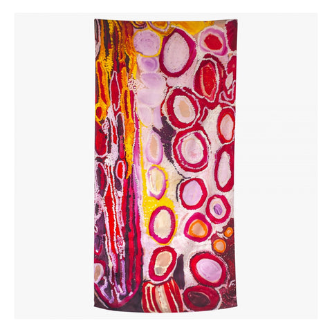 'Minyipuru' by Jakayu Biljabu, 100% Silk Satin Scarf - Represented by One of Twelve (m/oft005)
