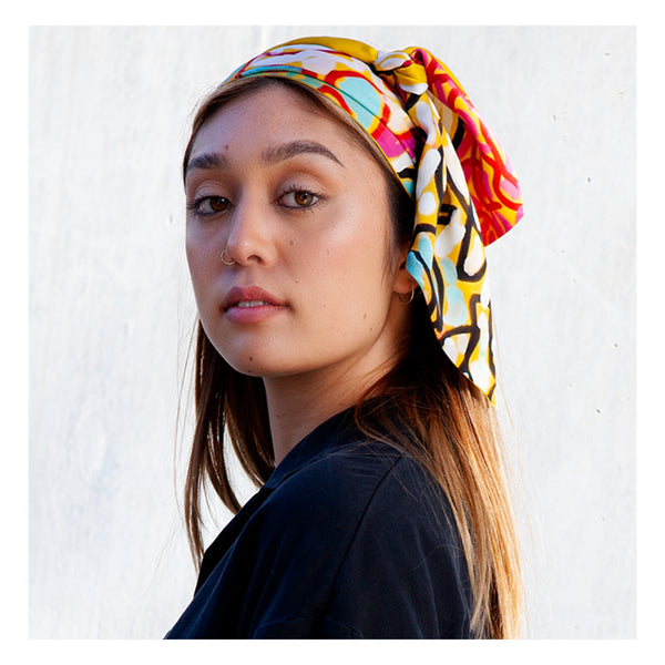 'Wurna Juwal' by Ngarralja Tommy May, 100% Silk Satin Twilly - Represented by One of Twelve (m/oft009)