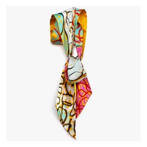 'Wurna Juwal' by Ngarralja Tommy May, 100% Silk Satin Twilly - Represented by One of Twelve (m/oft009)