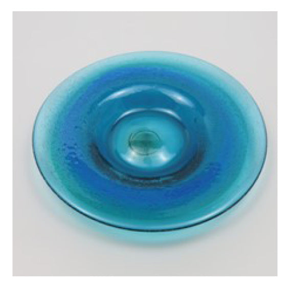 Emma Lashmar - 'Dopanine Drop XII' Hand Blown Glass Platter (ela122)