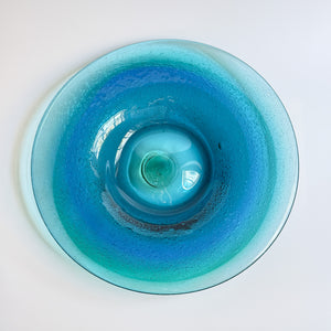 Emma Lashmar - 'Dopanine Drop XII' Hand Blown Glass Platter (ela122)