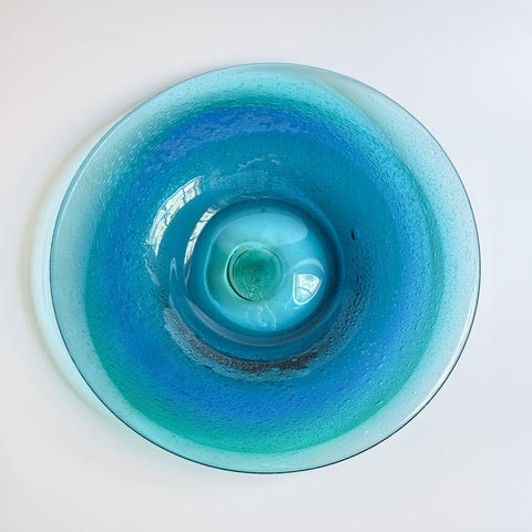 Emma Lashmar - 'Dopanine Drop XII' Hand Blown Glass Platter (ela122)