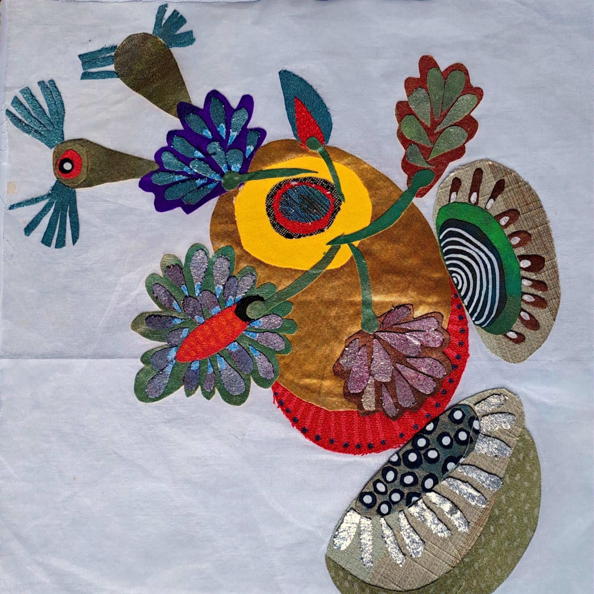 SCHOOL HOLIDAY | Wildflower Collage and Stitch with Angela Ferolla