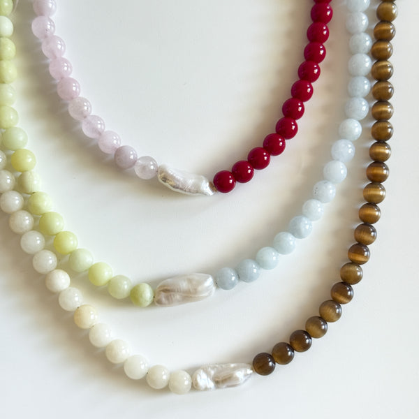 Merana Jewellery by Ana Maria - Stone & Freshwater Pearl Necklace (avi012)