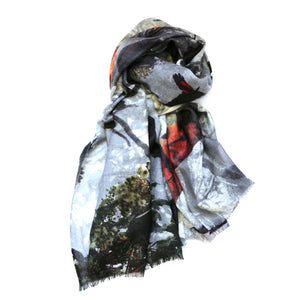 Chrisea Designs - 'Birds of a Feather' Wool/Silk Wrap (cde021)
