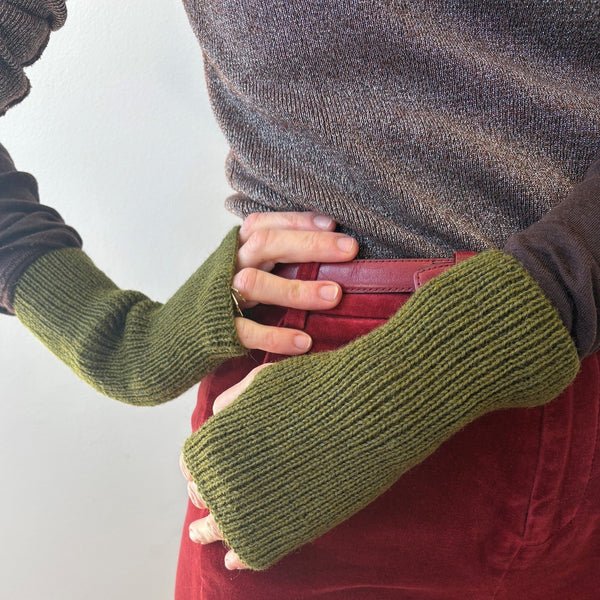 Margot Gloger - Handmade Wool Blend Hand Cuffs/Mittens (mgl063)