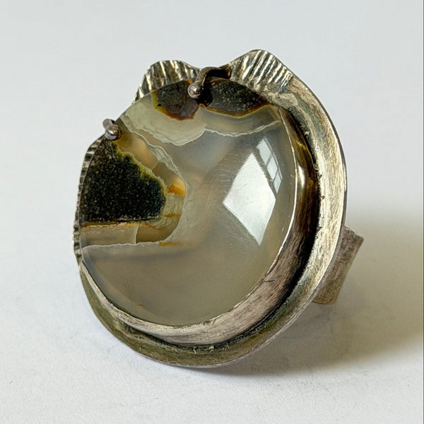 Ren Masetti - Sterling Silver Agate in Dryzy Ring (rma154)