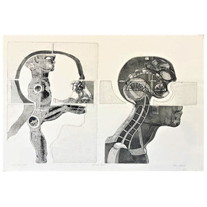 Hans Arkeveld -  'Disected Heads' U/S Etching (har4)