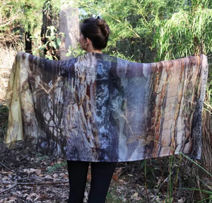 Chrisea Designs - 'Forest Trails' Wool/Silk Wrap (cde076)