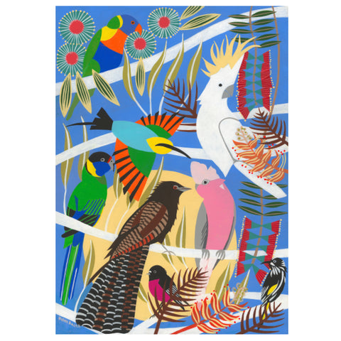 Helen Ansell -  'Birds of Australia - Pink and Grey Galah' Giclée Print (han105)