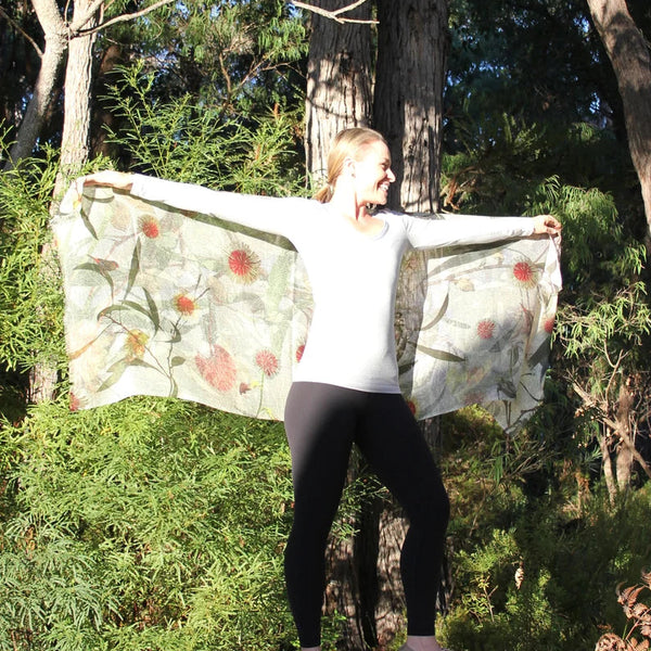 Chrisea Designs - 'Hakea Haven' Wool/Silk Wrap (cde015)