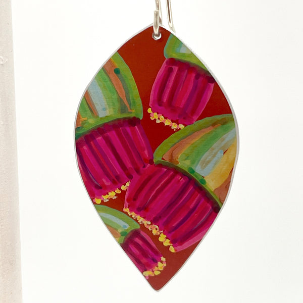 Leela Dilkes-Hoffman - Gum Blossom - X-Large Anodised Aluminium Sterling Silver Hook (ldh013)