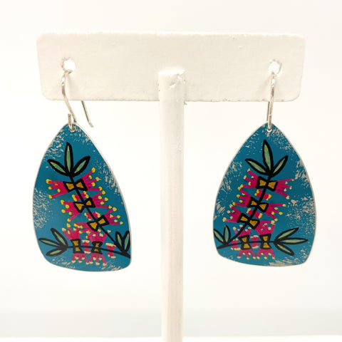 Leela Dilkes-Hoffman (Dilkes-Hoffman Designs) - Bottlebrush - X-Large Anodised Aluminium Sterling Silver Hook (ldh015)