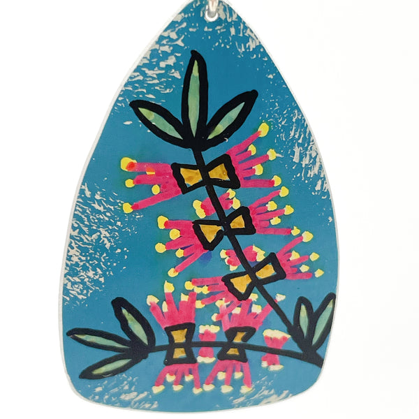 Leela Dilkes-Hoffman (Dilkes-Hoffman Designs) - Bottlebrush - X-Large Anodised Aluminium Sterling Silver Hook (ldh015)