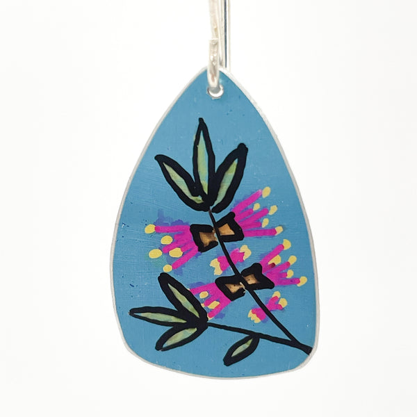 Leela Dilkes-Hoffman (Dilkes-Hoffman Desings) - Bottlebrush - Medium Anodised Aluminium Sterling Silver Hook (ldh016)