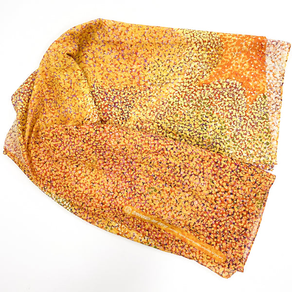 Juluwarlu - "Stories in the Sky" Banyji (Pansy) Cheedy Cotton Scarf (m/jul033)