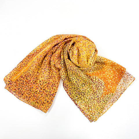 Juluwarlu - "Stories in the Sky" Banyji (Pansy) Cheedy Cotton Scarf (m/jul033)