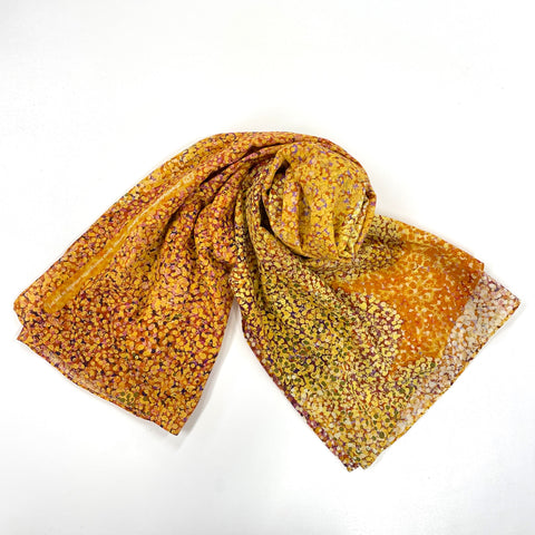 Juluwarlu - "Stories in the Sky" Banyji (Pansy) Cheedy Cotton Scarf (m/jul033)