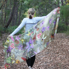 Chrisea Designs - 'Mt Lindesay Trail' Wool/Silk Wrap (cde038)