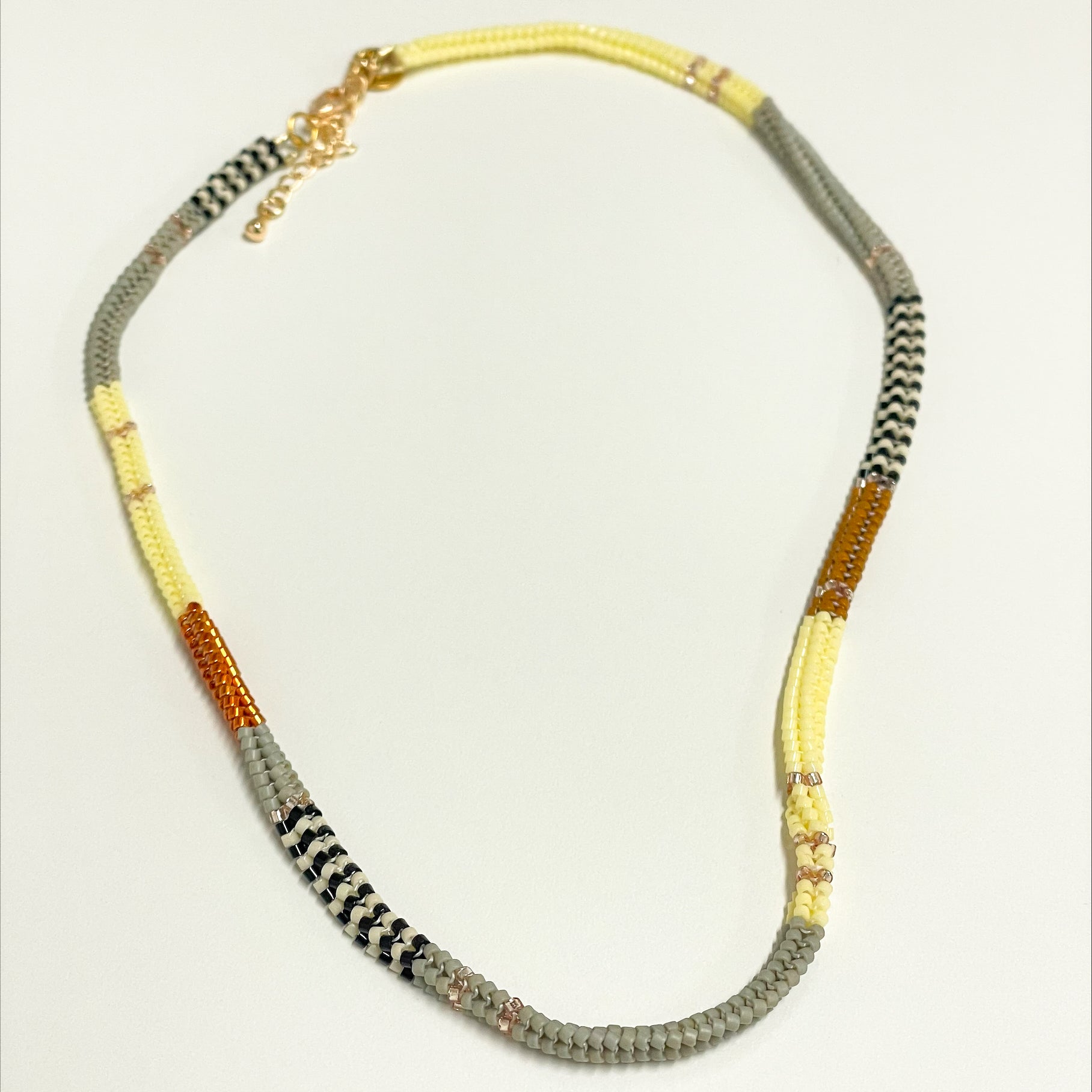 Merana Jewellery by Ana Maria - Hand Beaded Necklace with Gold Plated Finish (avi005)