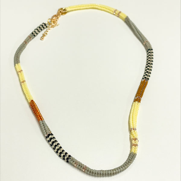 Merana Jewellery by Ana Maria - Hand Beaded Necklace with Gold Plated Finish (avi005)