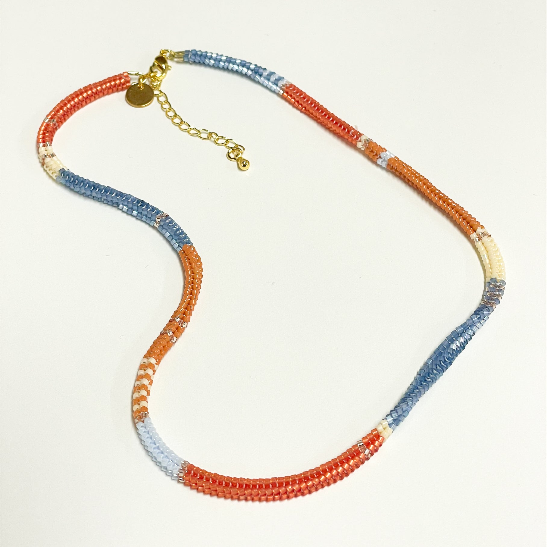 Merana Jewellery by Ana Maria - Hand Beaded Necklace with Gold Plated Finish (avi005)