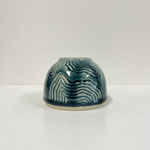 Jess Samuelson - Small Blue Contours Vase (jsa006)