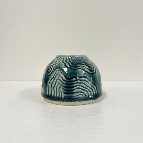 Jess Samuelson - Small Blue Contours Vase (jsa006)