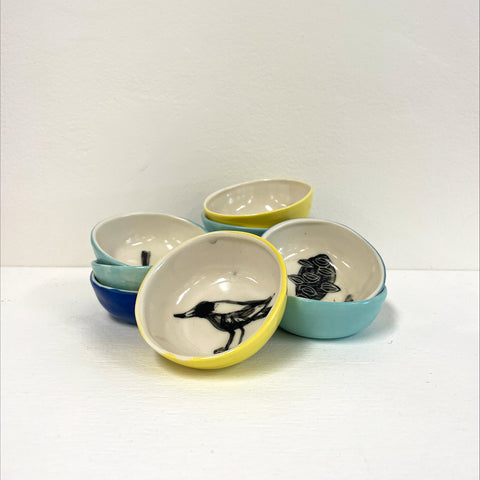 Forrest Road Studios - Porcelain Hand Painted Slip Cast Small Dish (tjac007)