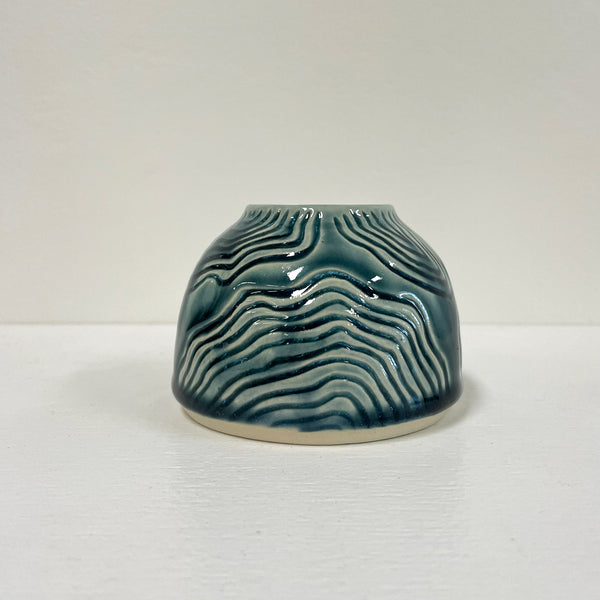 Jess Samuelson - Small Blue Contours Vase (jsa006)