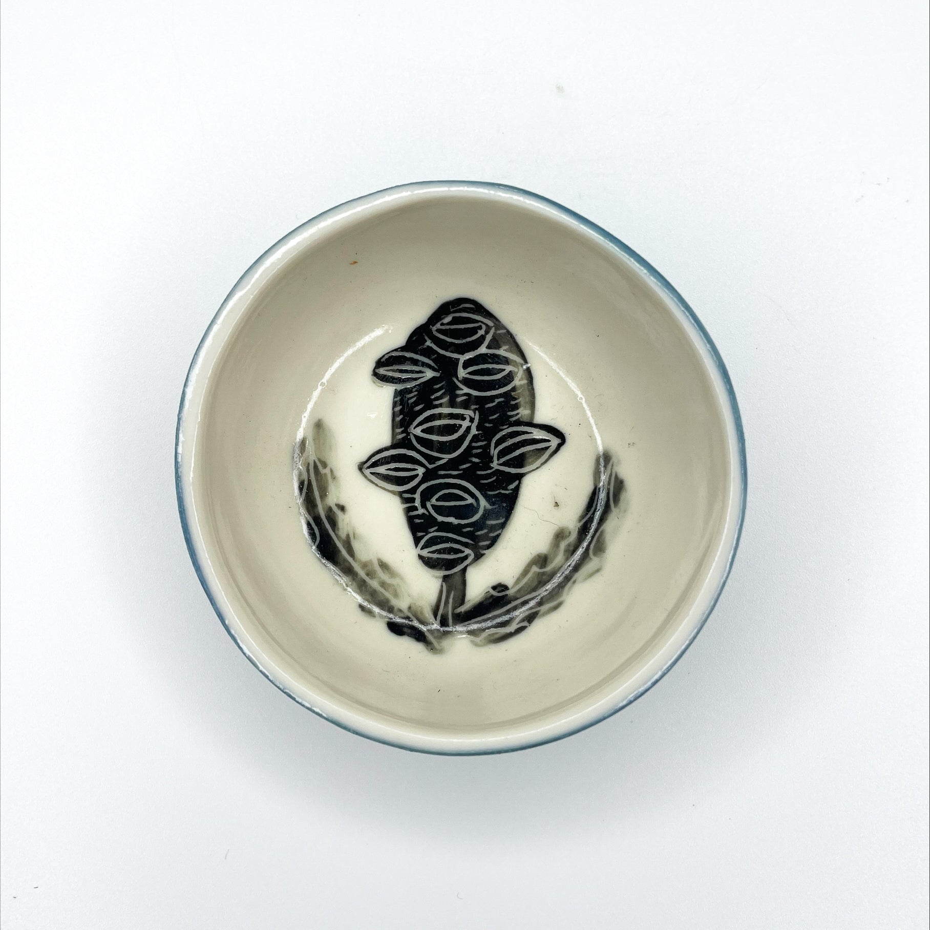 Forrest Road Studios - Porcelain Hand Painted Slip Cast Small Dish (tjac007)