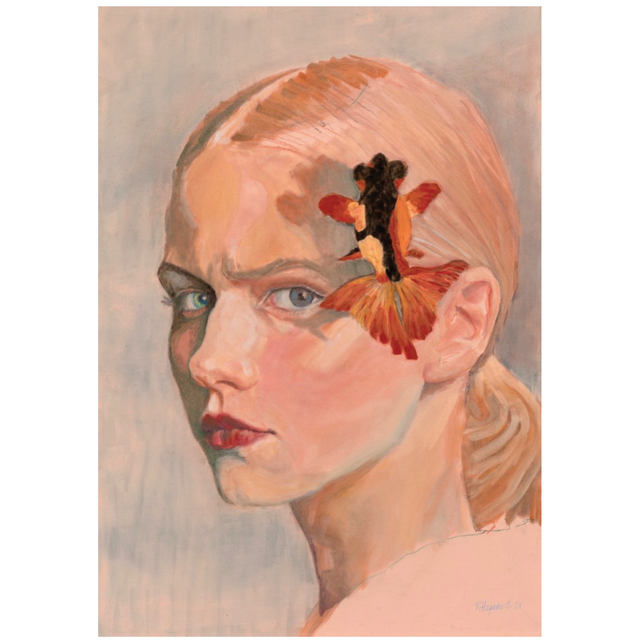 Rebecca Hepworth (nee Kerby) - 'Resting Fish Face' A3 Print (rhk004)