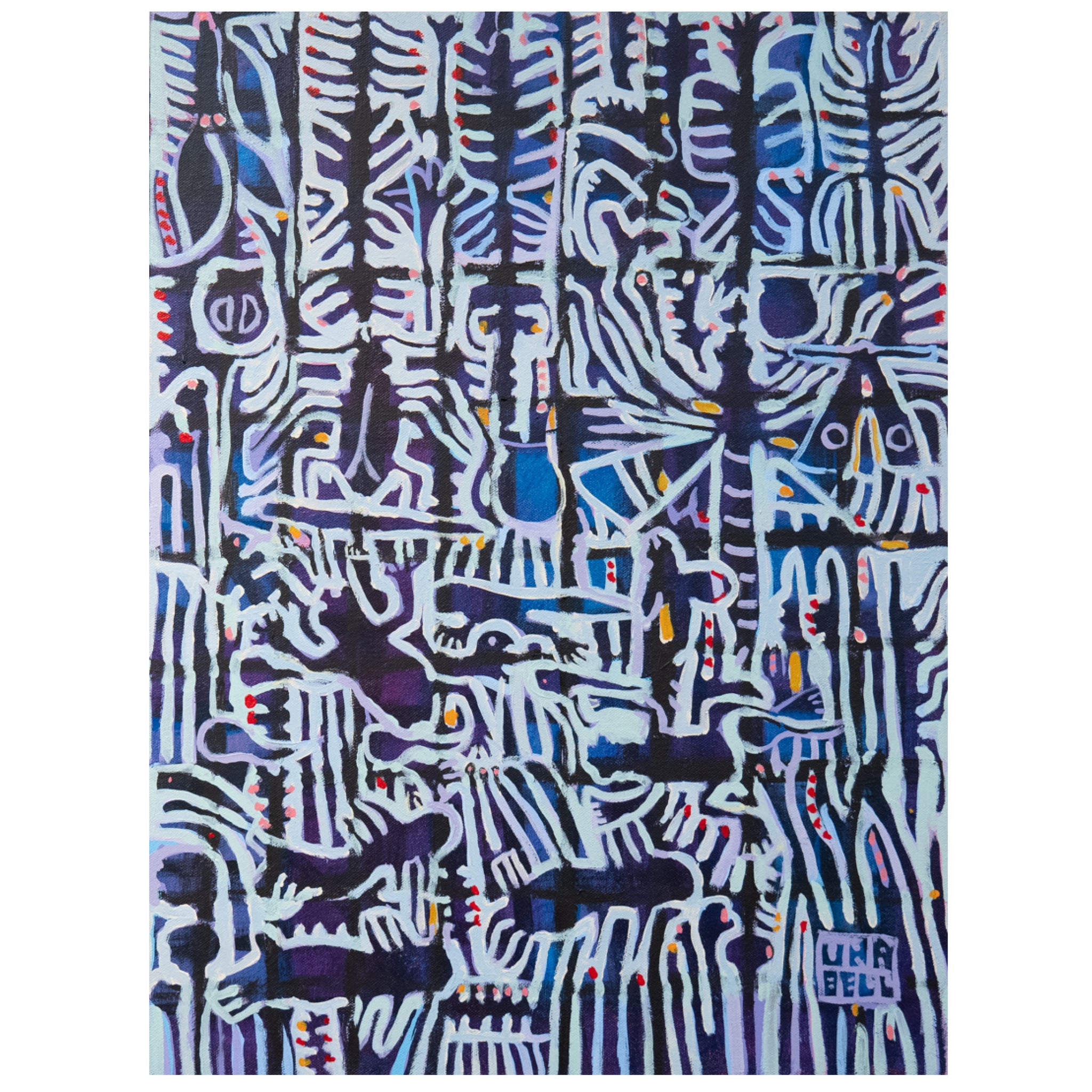 Una Bell - 'Riparian Creatures III' 2022 Acrylic on Canvas (ube063)