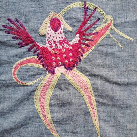 WILDFLOWER COLLAGE AND STITCH | ANGELA FEROLLA