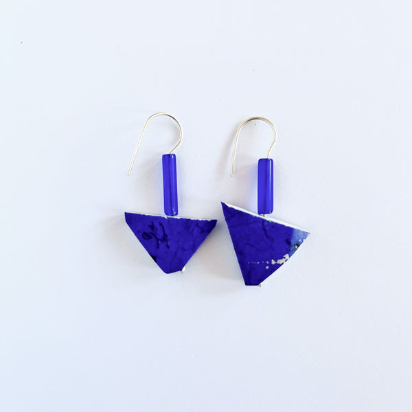 Sultana Shamshi - Howlite and Sterling Silver Earrings (ssh035)