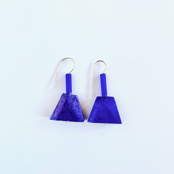Sultana Shamshi - Howlite and Sterling Silver Earrings (ssh035)