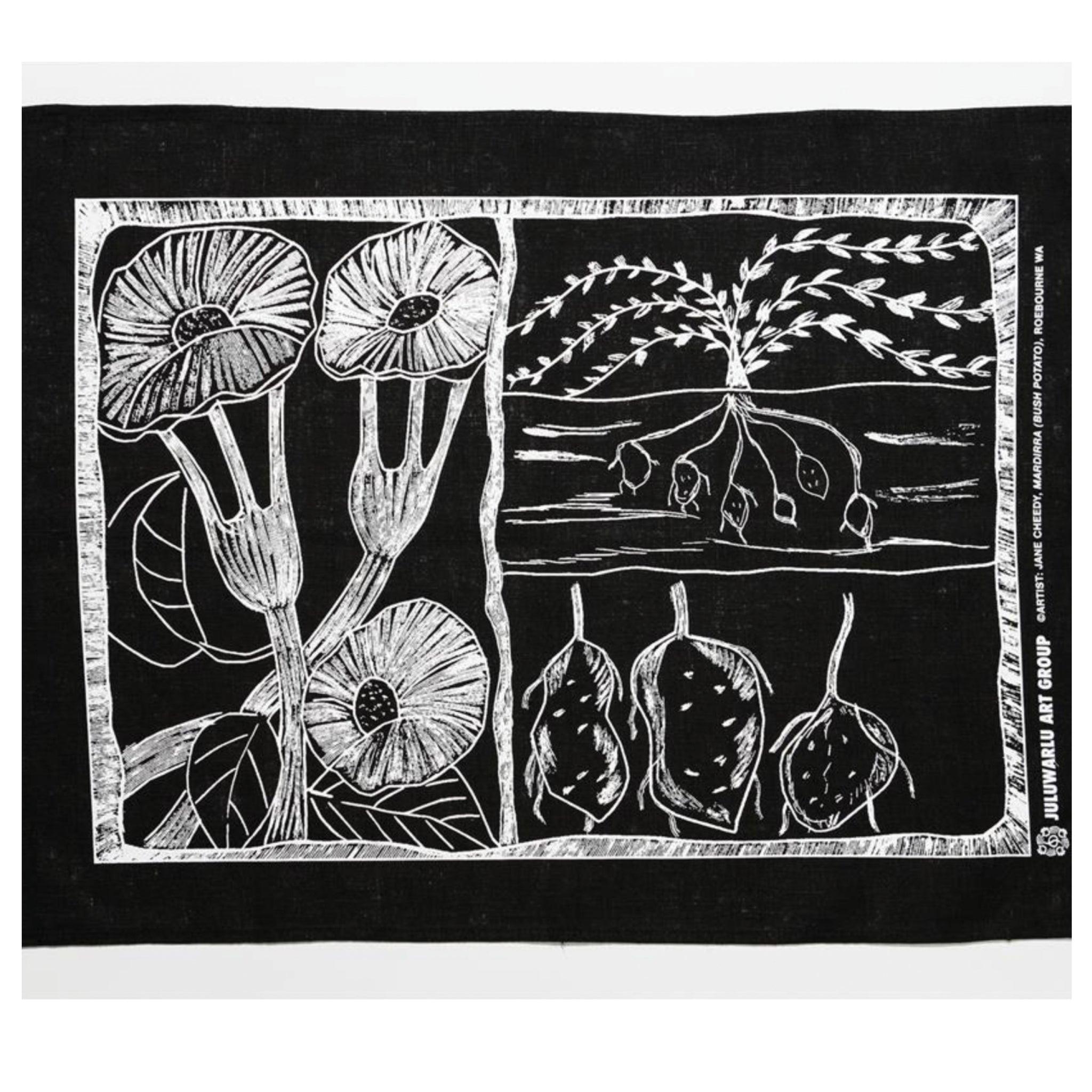 Juluwarlu - Screen Printed Tea Towel (m/jul012)