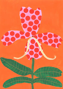 Louise Hamill - Spotty Orchid Card (m/lha021)