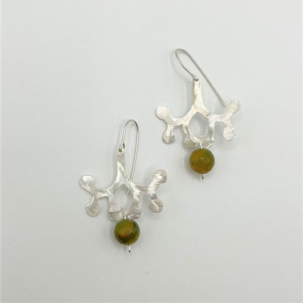 Sultana Shamshi - Sterling Silver Berry Earrings with various stones (ssh024)