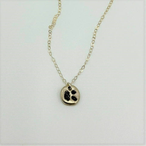 Jacinta Pillage - Sterling Silver Clay Black Tourmaline Round Necklace 45cm Chain (jpil011)