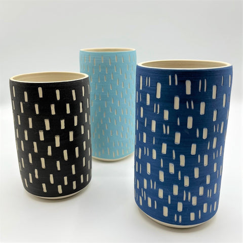 Dreaming Dog Studio - Medium Cylindrical Vase - (npa066)