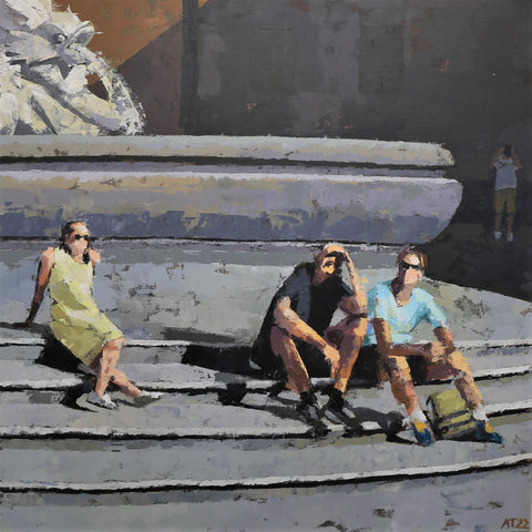 Alastair Taylor -  'The Fountain' Acrylic on Canvas 2022 (alta079)