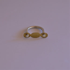 KA KE -  Brass and Sterling Silver Rivet Ring (kake080)